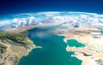 Caspian Sea (lake): rest, photo and map, shores and countries where the Caspian Sea is located