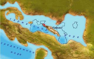 Negara bagian Kaspia: perbatasan, peta